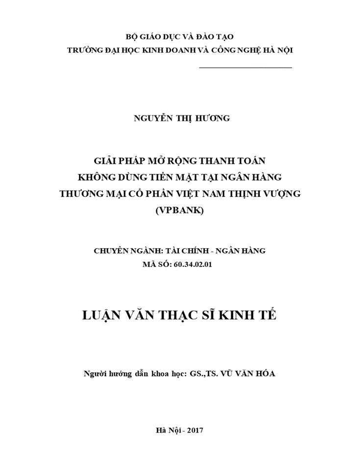 image for page Giải pháp mở rộng thanh toán không dùng tiền mặt tại ngân hàng thương mại cổ phần việt nam thịnh vượng (vpbank) 2017