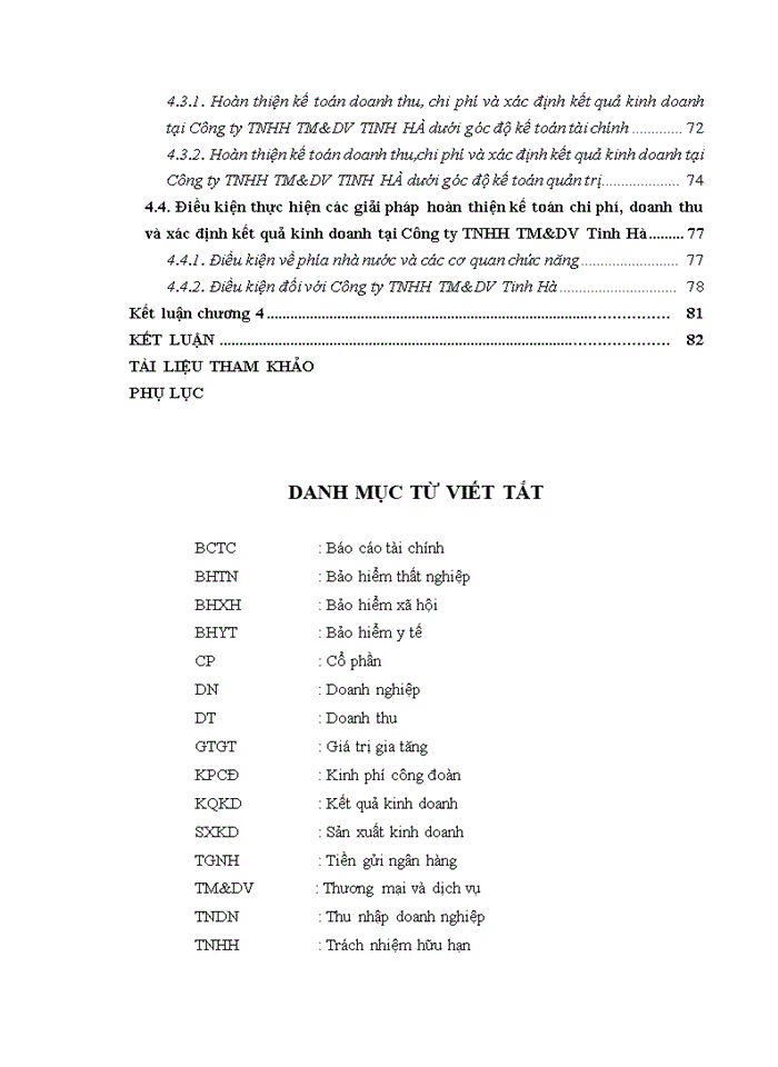 image for page Hoàn thiện kế toán doanh thu, chi phí và xác định kết quả kinh doanh tại công ty tnhh thương mại và dịch vụ tinh hà 2019