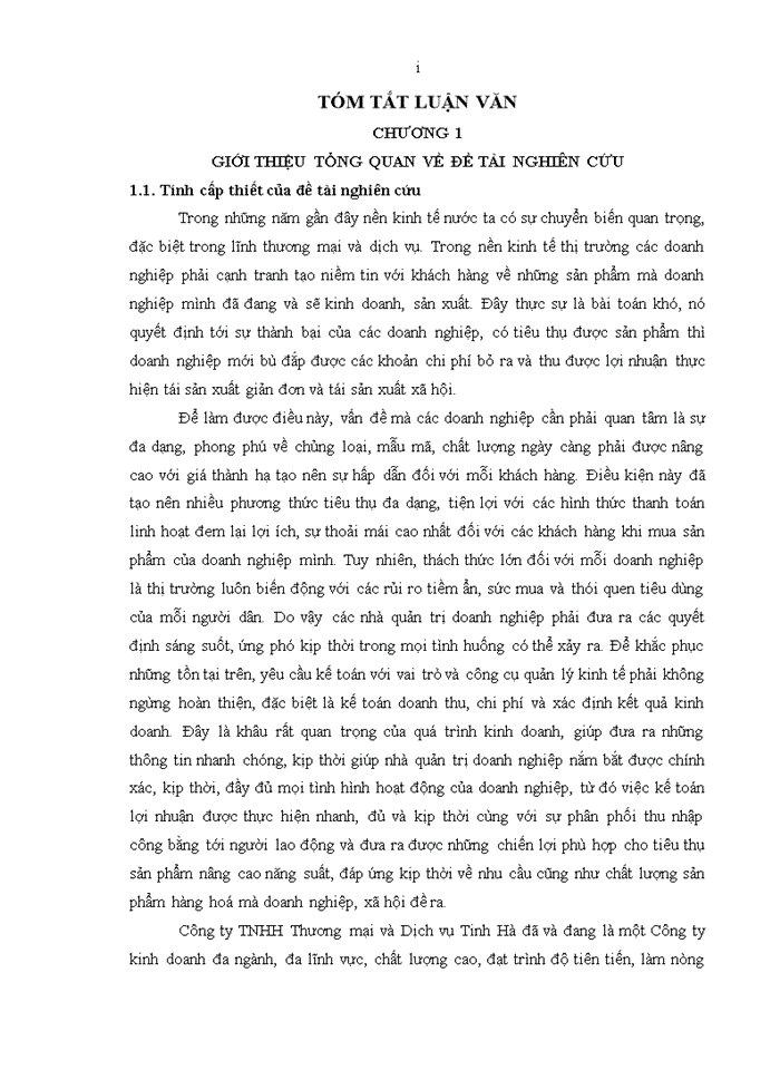 image for page Hoàn thiện kế toán doanh thu, chi phí và xác định kết quả kinh doanh tại công ty tnhh thương mại và dịch vụ tinh hà 2019