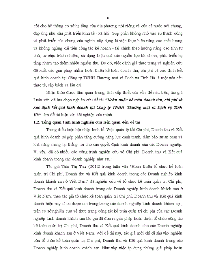 image for page Hoàn thiện kế toán doanh thu, chi phí và xác định kết quả kinh doanh tại công ty tnhh thương mại và dịch vụ tinh hà 2019