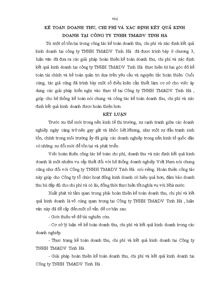 image for page Hoàn thiện kế toán doanh thu, chi phí và xác định kết quả kinh doanh tại công ty tnhh thương mại và dịch vụ tinh hà 2019