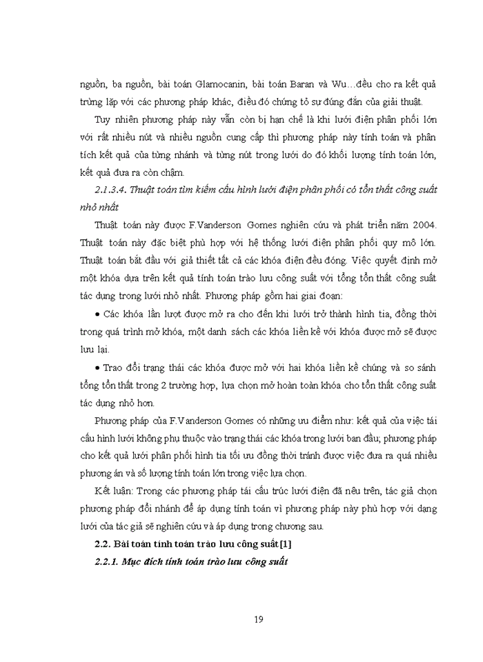 image for page Tái cấu trúc và phân bổ tổn thất trong lưới điện phân phối có xét nguồn điện phân tán - áp dụng cho lưới điện phân phối ieee 16 nút 2018