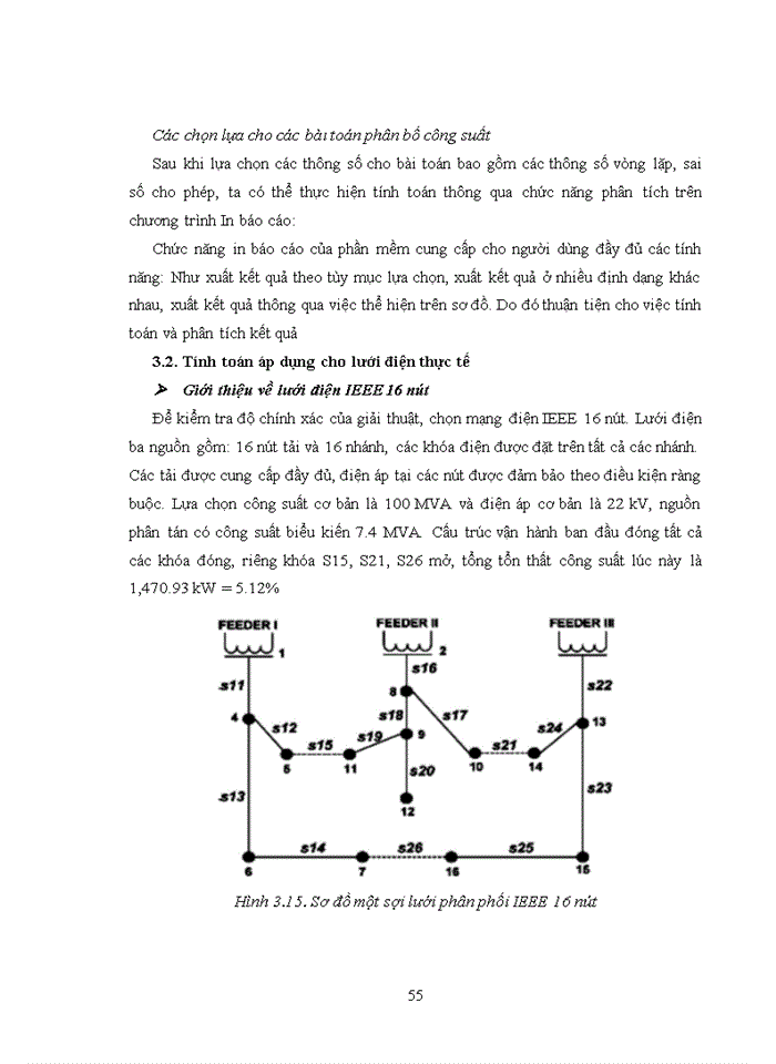 image for page Tái cấu trúc và phân bổ tổn thất trong lưới điện phân phối có xét nguồn điện phân tán - áp dụng cho lưới điện phân phối ieee 16 nút 2018