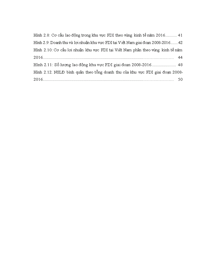 Nghiên cứu thống kê hiệu quả sản xuất kinh doanh của khu vực có vốn đầu tư nước ngoài tại việt nam giai đoạn 2008-2016