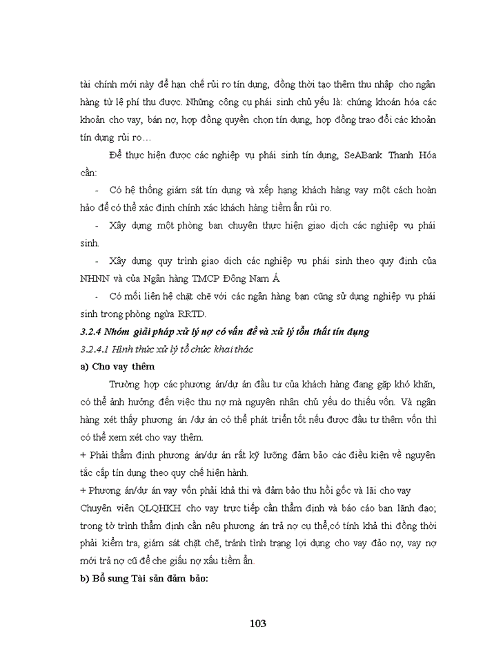 image for page Quản trị rủi ro tín dụng tại ngân hàng tmcp đông nam á – cn thanh hóa 2018