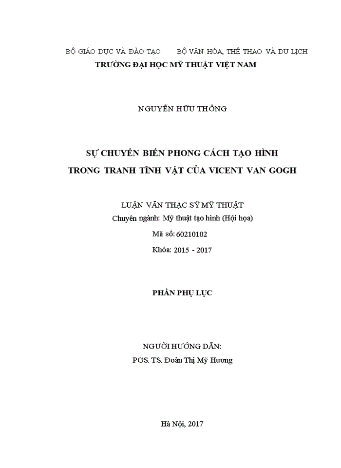 image for page Sự chuyển biến phong cách tạo hình  trong tranh tĩnh vật của vicent van gogh