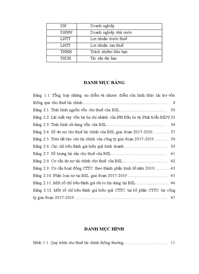 Nâng cao hiệu quả cho thuê tài chính tại Công ty Cho thuê tài chính TNHH BIDV- SuMi Trust