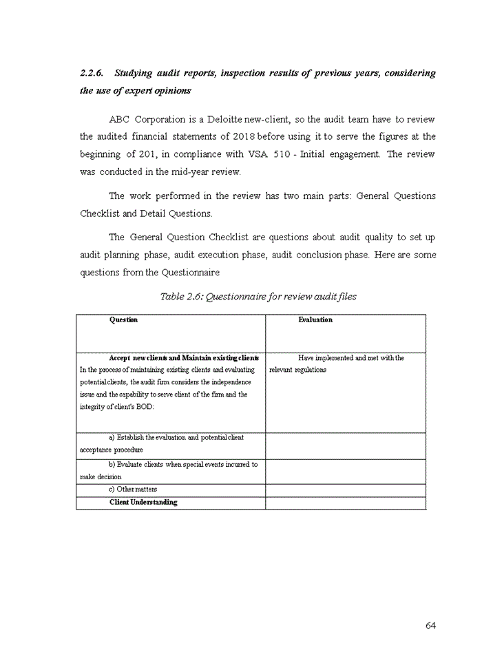 image for page Improving audit planning in financial audit conducted by deloitte vietnam