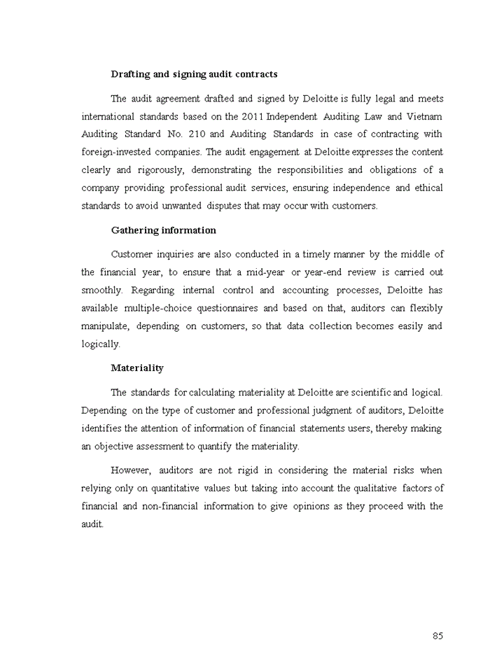 image for page Improving audit planning in financial audit conducted by deloitte vietnam