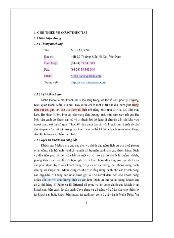 image for page Báo cáo thực tập nghiệp vụ quản lí khách sạn