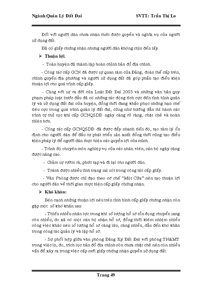 image for page Đánh giá tình hình cấp giấy chứng nhận quyền sử dụng đất trên địa bàn huyện tân thạnh tỉnh long an giai đoạN 2003 - 2008