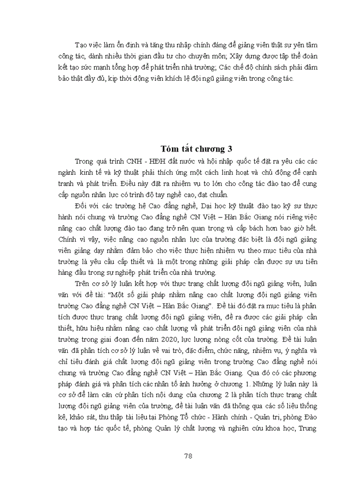 image for page Một số giải pháp nhằm nâng cao chất lượng đội ngũ giảng viên tại trường cao đẳng nghề công nghệ việt – hàn bắc giang 2017