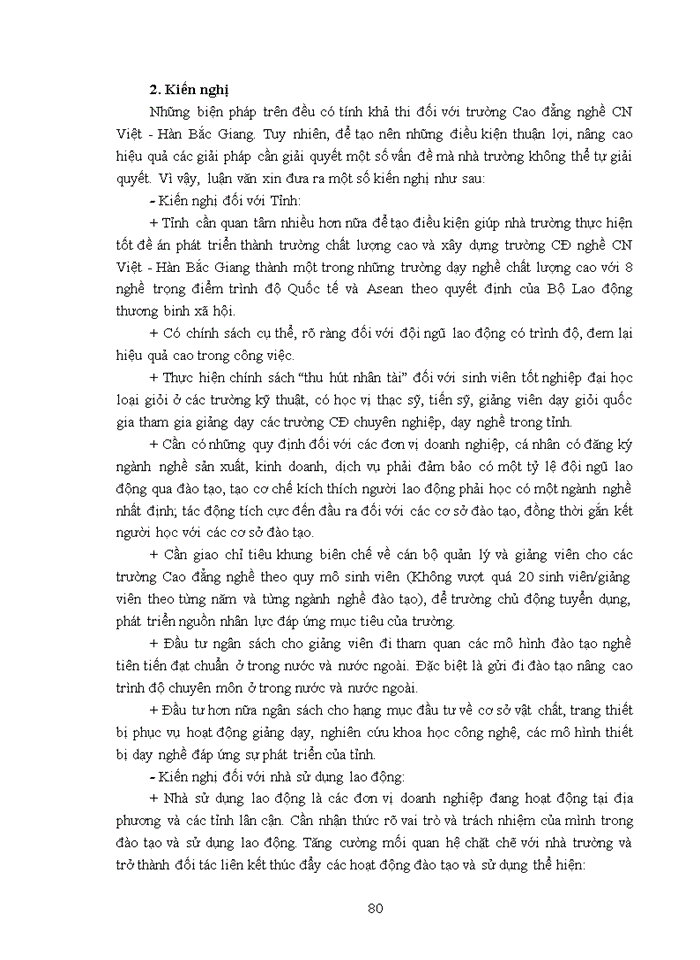 image for page Một số giải pháp nhằm nâng cao chất lượng đội ngũ giảng viên tại trường cao đẳng nghề công nghệ việt – hàn bắc giang 2017