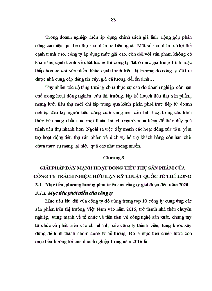 image for page Đẩy mạnh hoạt động tiêu thụ sản phẩm tại công ty trách nhiệm hữu hạn kỹ thuật quốc tế thế long 2016
