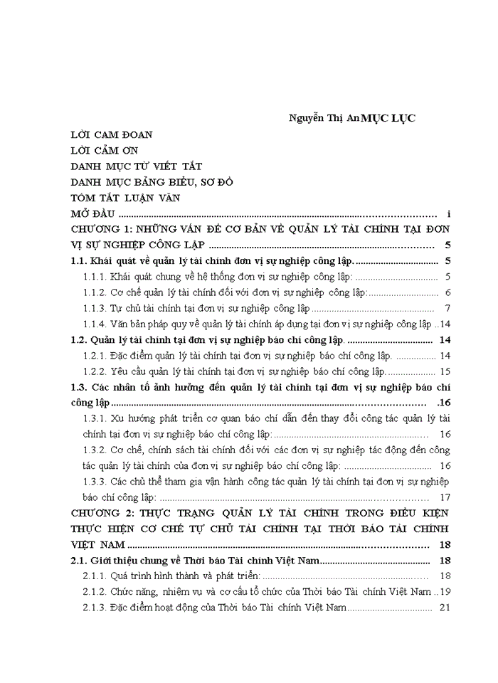 Quản lý tài chính trong điều kiện thực hiện cơ chế tự chủ tài chính tại thời báo tài chính việt nam 2016