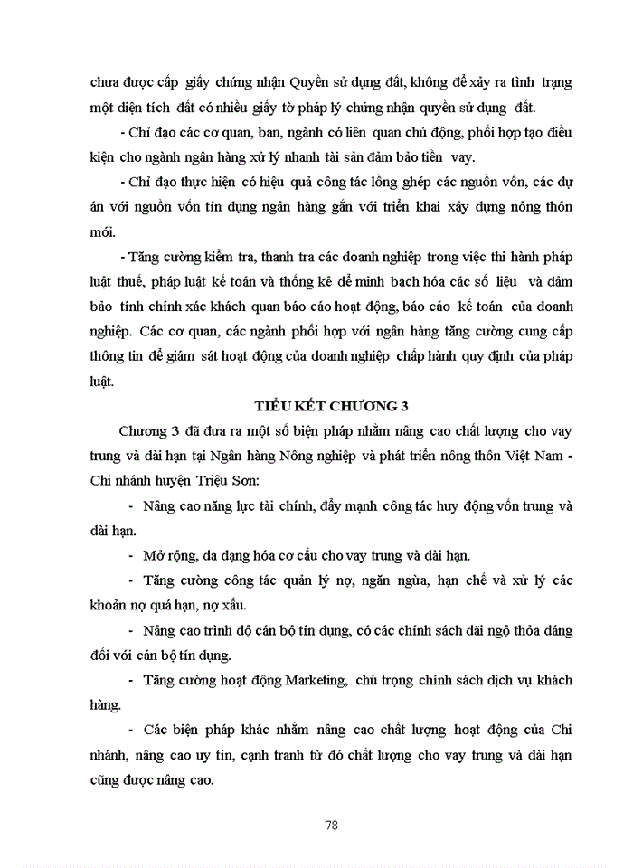image for page Giải pháp nâng cao chất lượng cho vay trung và dài hạn tại ngân hàng nông nghiệp và phát triển nông thôn việt nam – chi nhánh huyện triệu sơn, tỉnh thanh hóa 2017