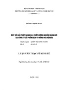 Một số giải pháp nâng cao chất lượng nguồn nhân lực tại công ty cổ phần dịch vụ hàng hóa nội bài 2016