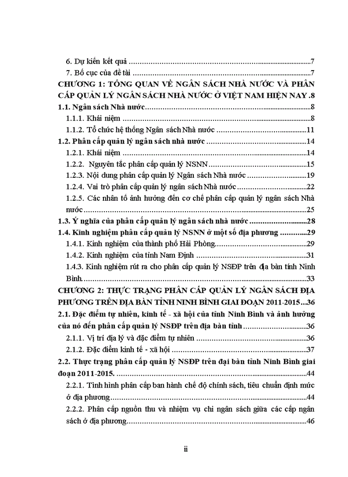 image for page Hoàn thiện phân cấp quản lý ngân sách địa phương trên địa bàn tỉnh ninh bình 2017