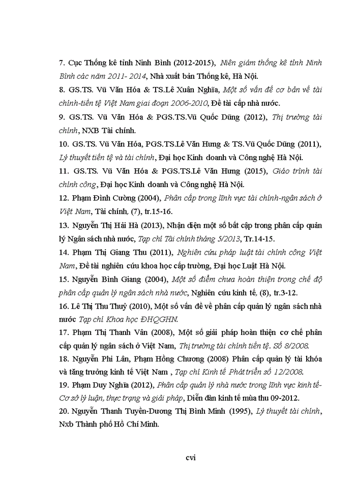 image for page Hoàn thiện phân cấp quản lý ngân sách địa phương trên địa bàn tỉnh ninh bình 2017