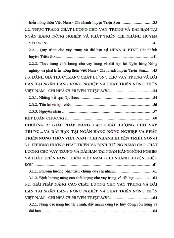 image for page Giải pháp nâng cao chất lượng cho vay trung và dài hạn tại ngân hàng nông nghiệp và phát triển nông thôn việt nam – chi nhánh huyện triệu sơn, tỉnh thanh hóa 2017
