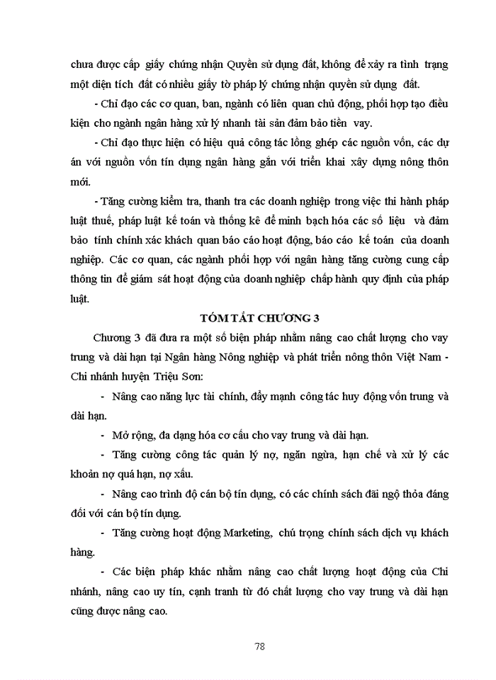 image for page Giải pháp nâng cao chất lượng cho vay trung và dài hạn tại ngân hàng nông nghiệp và phát triển nông thôn việt nam – chi nhánh huyện triệu sơn, tỉnh thanh hóa 2017