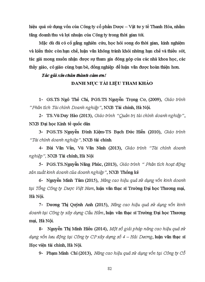 image for page Nâng cao hiệu quả sử dụng vốn của công ty cổ phần dược vật tư y tế thanh hóa 2020