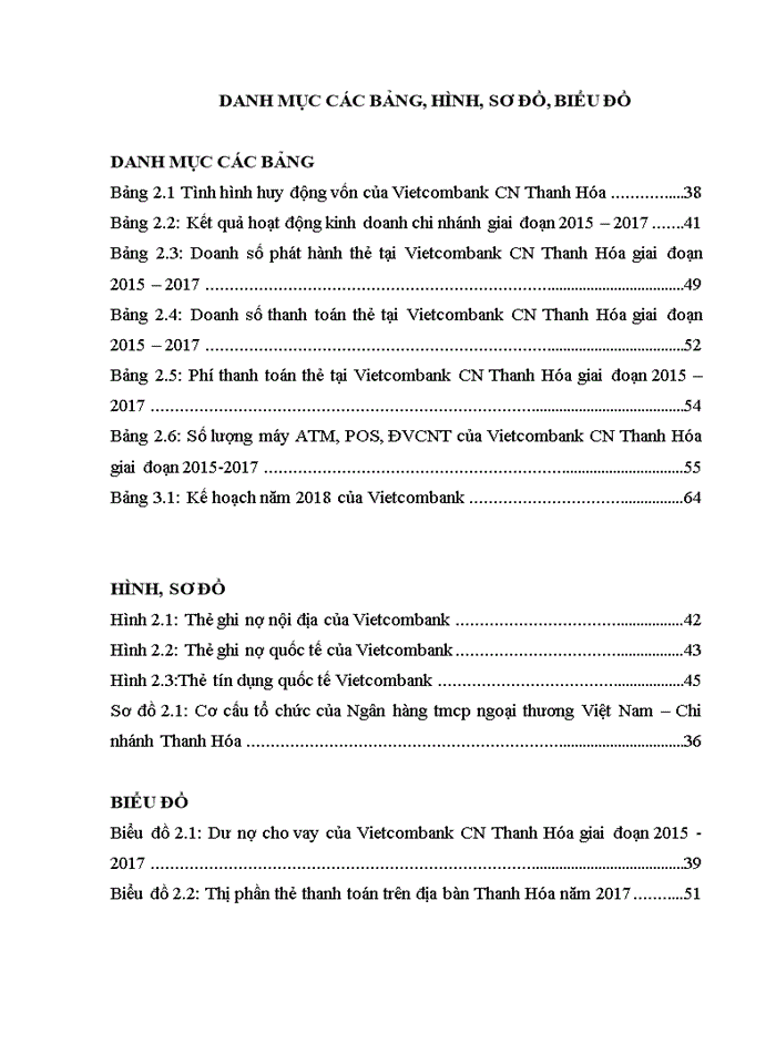 Phát triển dịch vụ thẻ tại ngân hàng tmcp ngoại thương việt nam – chi nhánh thanh hóa 2018