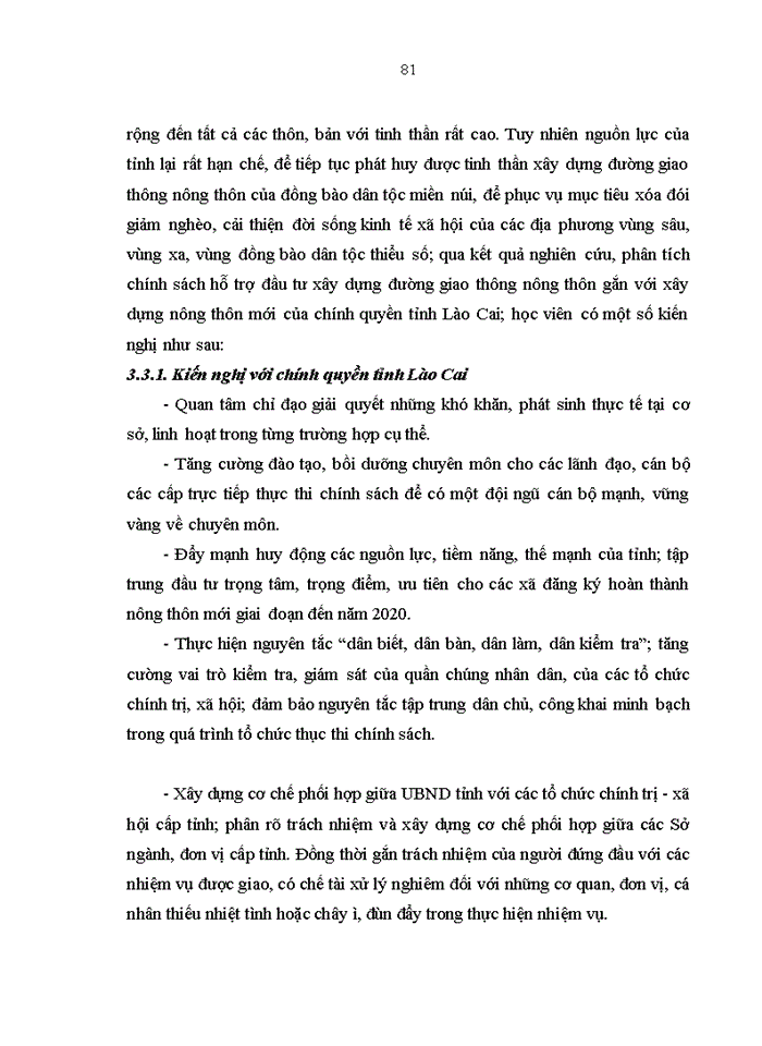 image for page Tổ chức thực thi chính sách hỗ trợ đầu tư xây dựng đường giao thông nông thôn gắn với xây dựng nông thôn mới của chính quyền tỉnh lào cai 2017
