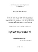 Một số giải pháp chủ yếu nhằm đẩy mạnh chuyển dịch cơ cấu kinh tế nông nghiệp trên địa bàn tỉnh lào cai 2017