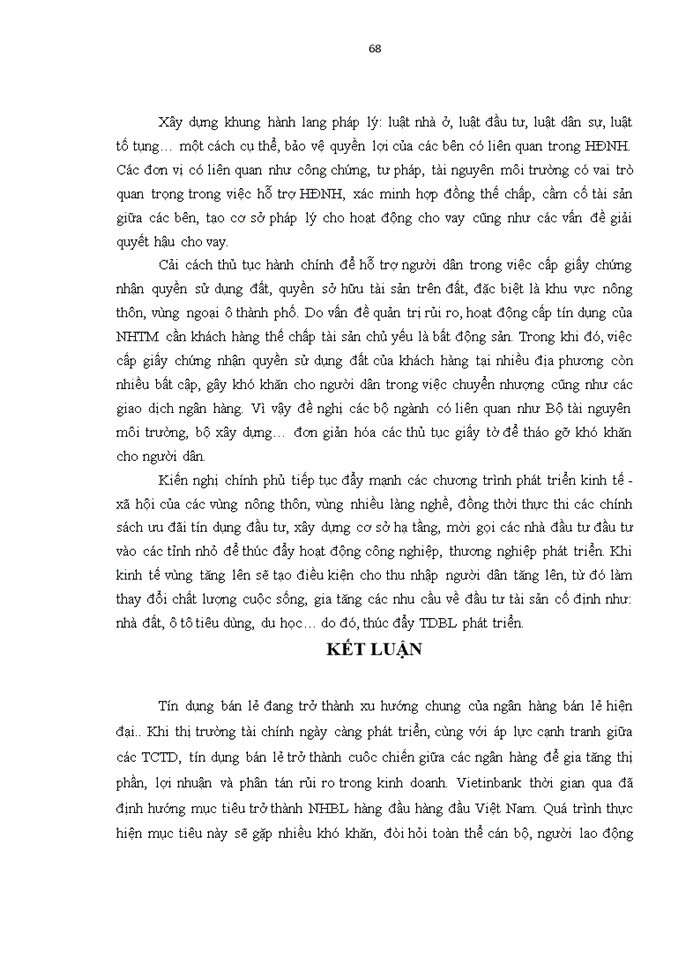 image for page Phát triển tín dụng bán lẻ tại ngân hàng tmcp công thương việt nam – chi nhánh thái bình 2018