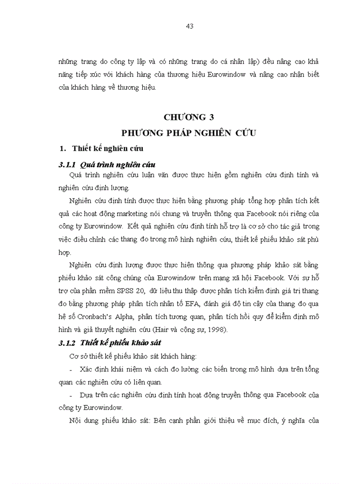 image for page Tác động của truyền thông qua facebook đến nhận biết thương hiệu cửa eurowindow của khách hàng cá nhân 2018
