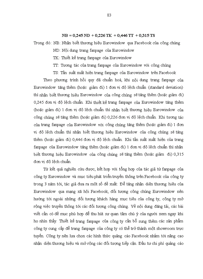 image for page Tác động của truyền thông qua facebook đến nhận biết thương hiệu cửa eurowindow của khách hàng cá nhân 2018