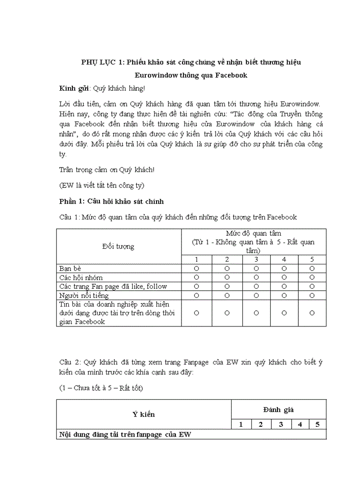 image for page Tác động của truyền thông qua facebook đến nhận biết thương hiệu cửa eurowindow của khách hàng cá nhân 2018