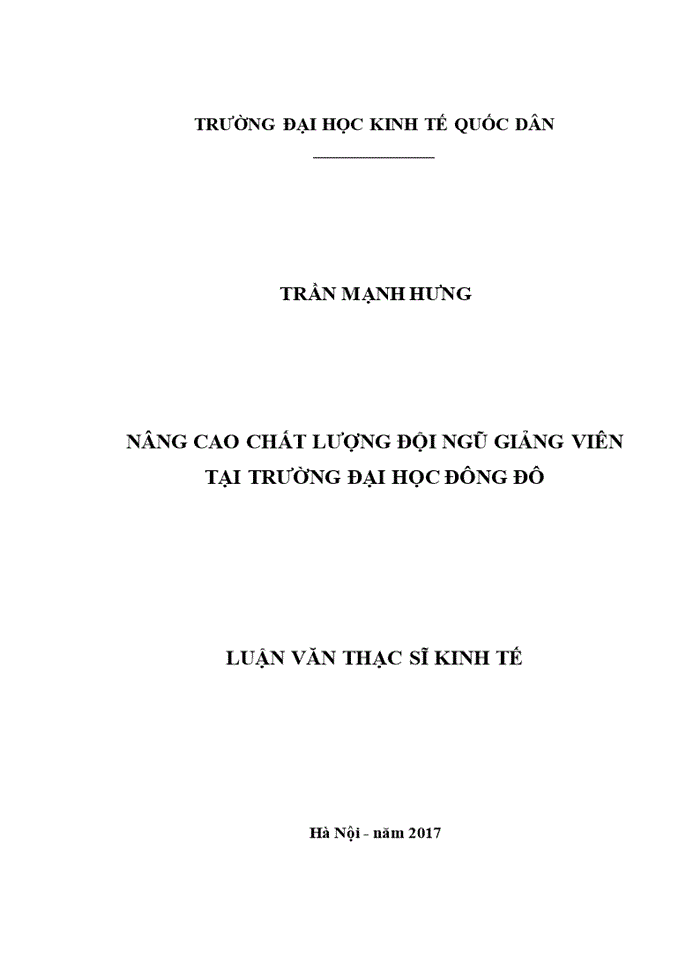 image for page Nâng cao chất lượng đội ngũ giảng viên tại trường đại học đông đô 2017