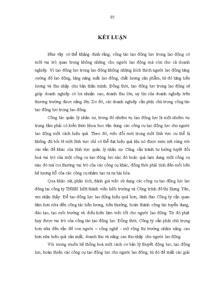 image for page Công cụ tạo động lực cho lao động tại công ty tnhh một thành viên môi trường và công trình đô thị hưng yên 2018