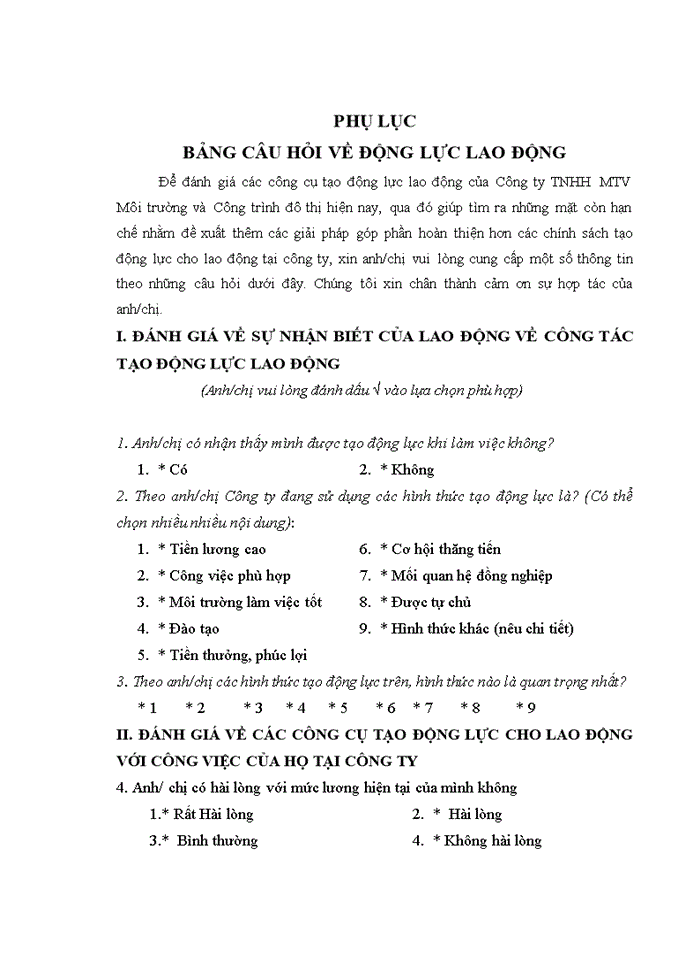 image for page Công cụ tạo động lực cho lao động tại công ty tnhh một thành viên môi trường và công trình đô thị hưng yên 2018