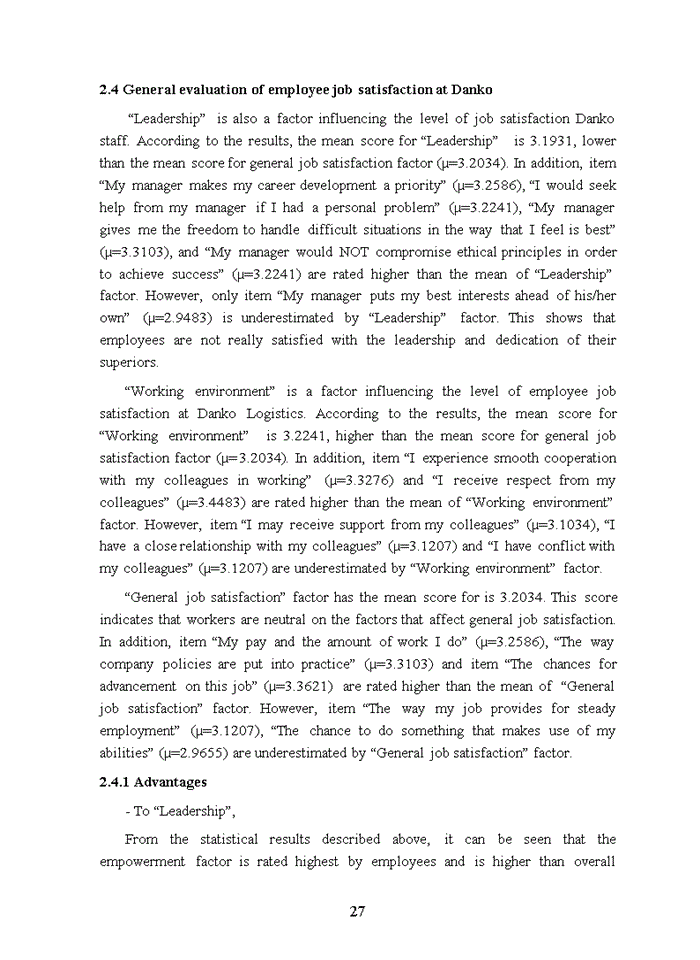 image for page Study on Employee Job Satisfaction at Danko Logistics Limited Company 2017