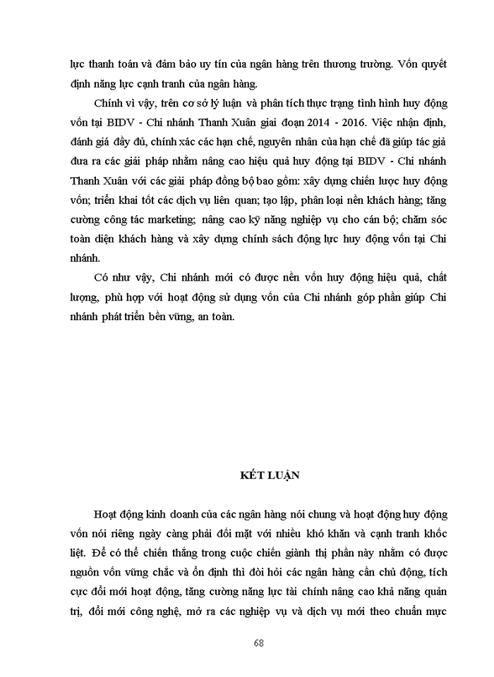 image for page Nâng cao hiệu quả huy động vốn tại ngân hàng tmcp đầu tư và phát triển việt nam chi nhánh thanh xuân 2017