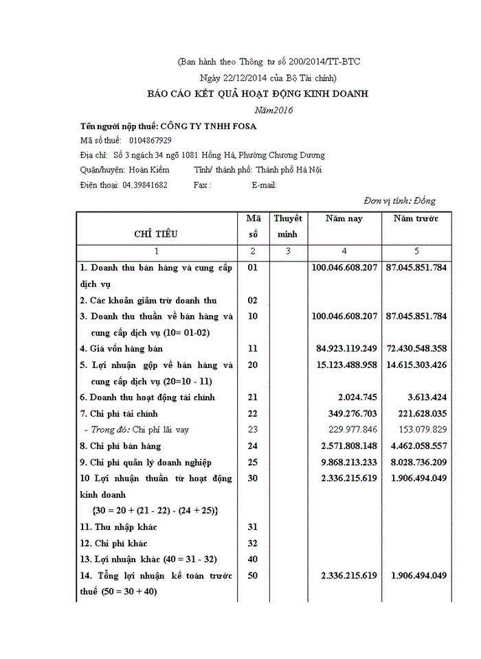 image for page Hoàn thiện công tác kế toán thuế giá trị gia tăng và thuế thu nhập doanh nghiệp tại công ty fosa 2017