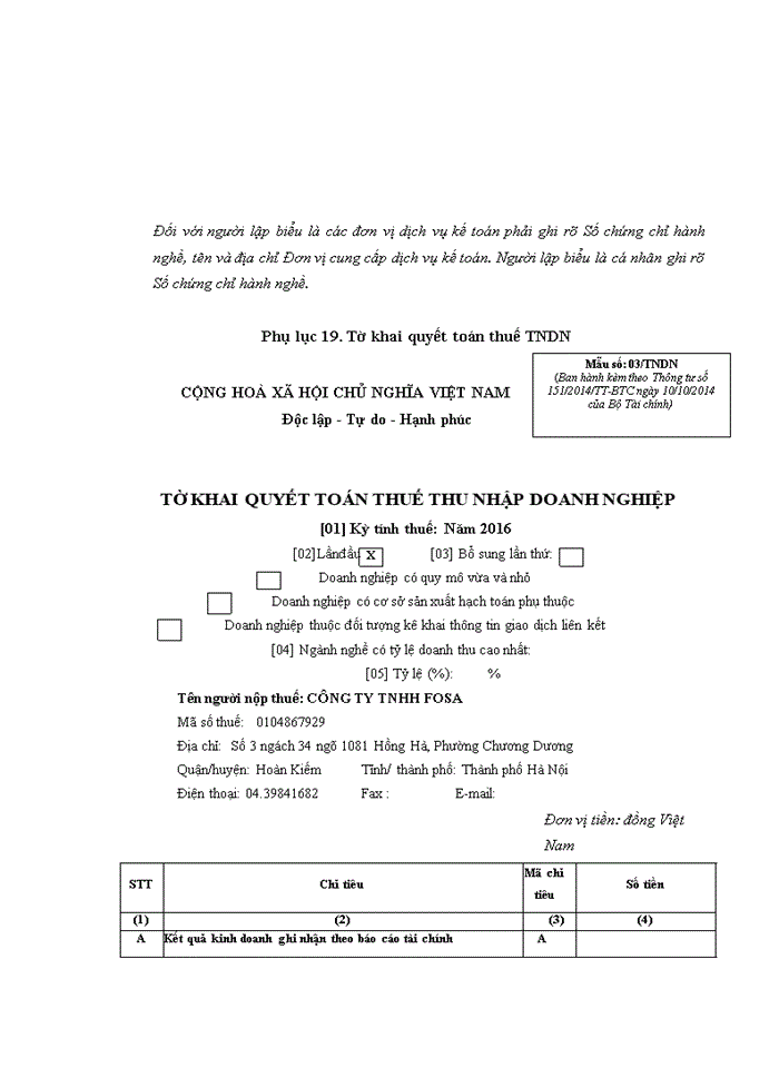 image for page Hoàn thiện công tác kế toán thuế giá trị gia tăng và thuế thu nhập doanh nghiệp tại công ty fosa 2017