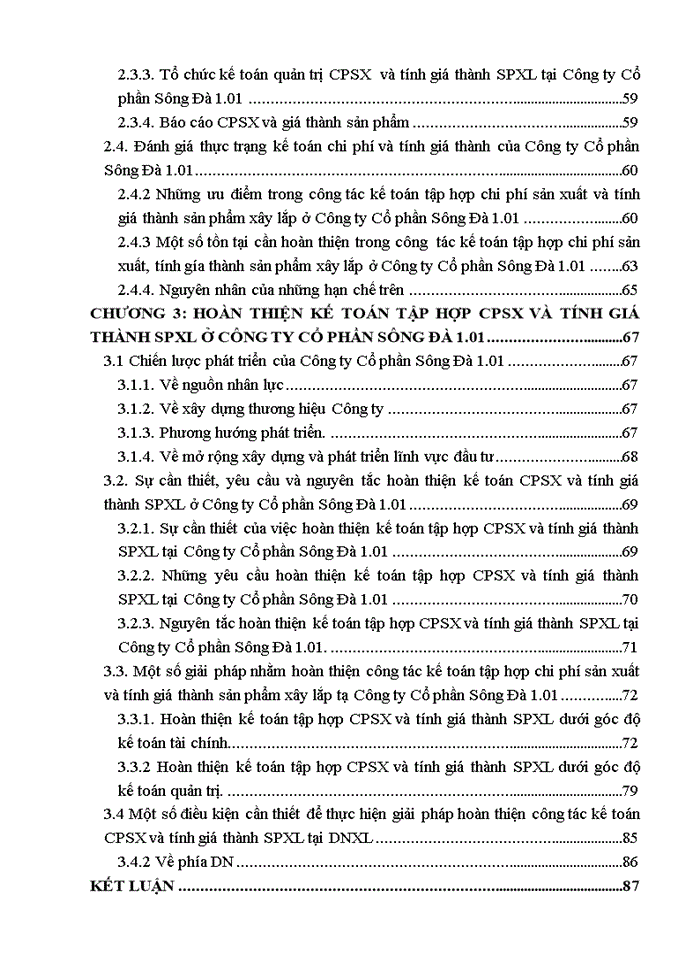 image for page Kế toán tập hợp chi phí sản xuất và tính giá thành sản phẩm xây lắp tại công ty cổ phần sông đà 1.01