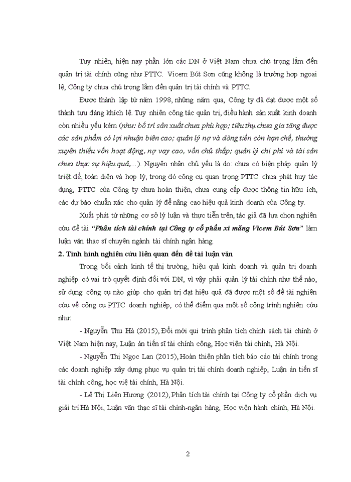 image for page Phân tích tài chính tại công ty cổ phần xi măng vicem bút sơn