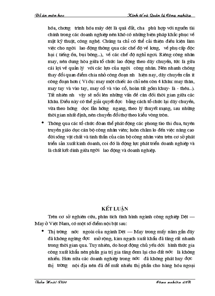 image for page Ngành Dệt May Việt Nam trên con đường hội nhập