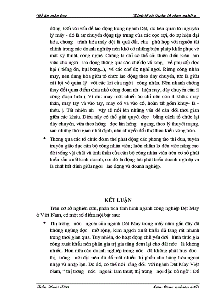 image for page Ngành Dệt May Việt Nam trên con đường hội nhập