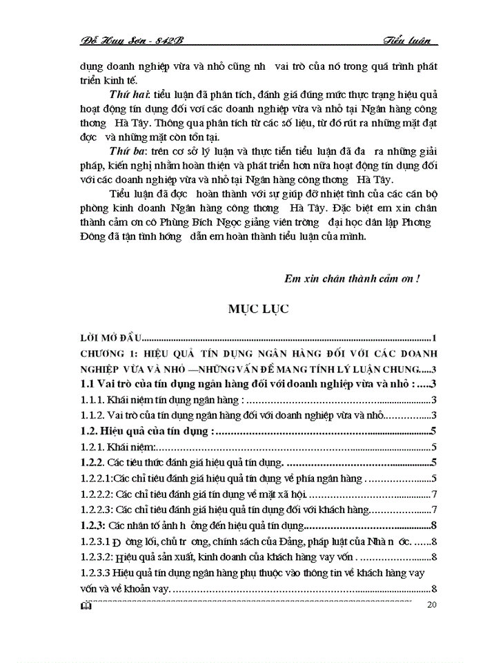 image for page Giải pháp nâng cao hiệu quả tín dụng đối với các doanh nghiệp vừa và nhỏ tại ngân hàng công thương Hà Tây