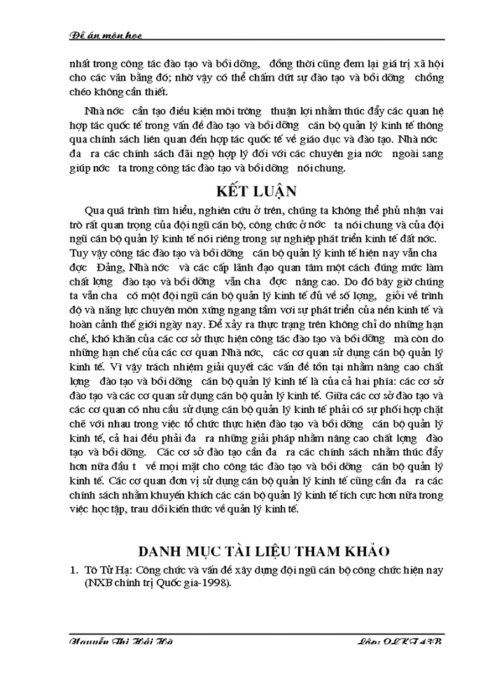 image for page Nâng cao chất lượng đào tạo và bồi dưỡng cán bộ quản lý kinh tế ở nước ta hiện nay