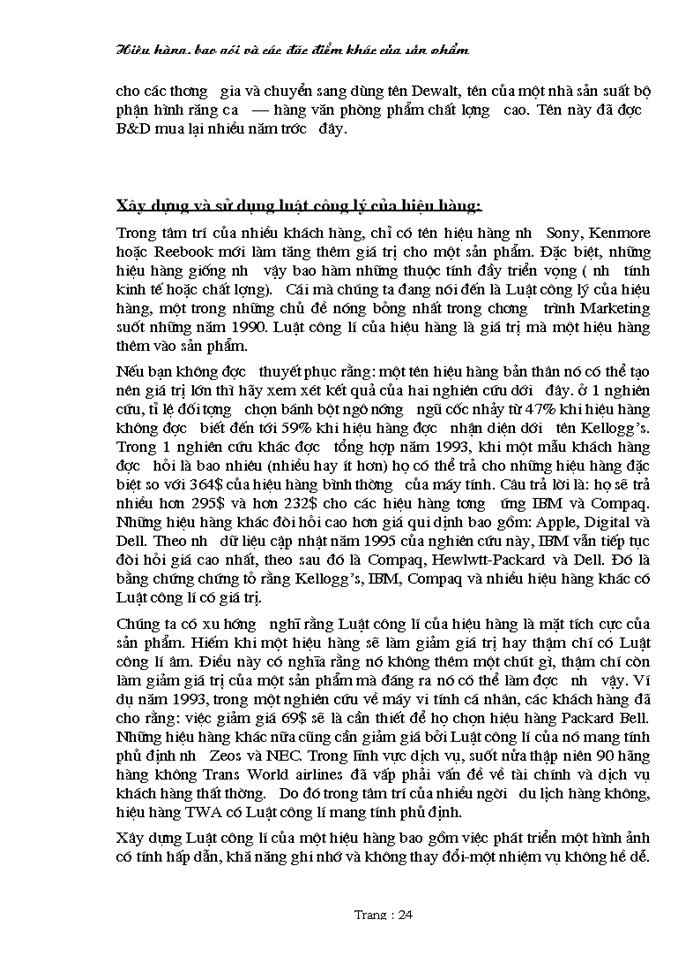 image for page Hiệu hàng, bao gói và các đặc điểm khác của sản phẩm