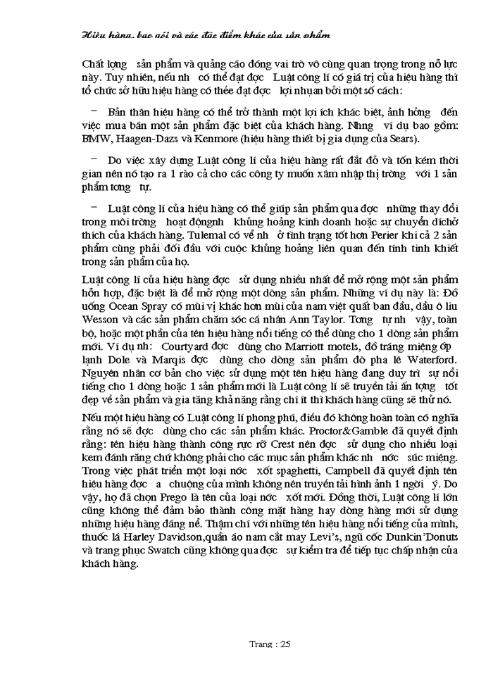 image for page Hiệu hàng, bao gói và các đặc điểm khác của sản phẩm