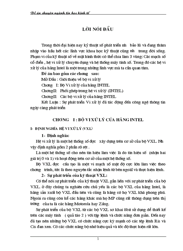 image for page Bộ Vi xử lý của hãng INTEL