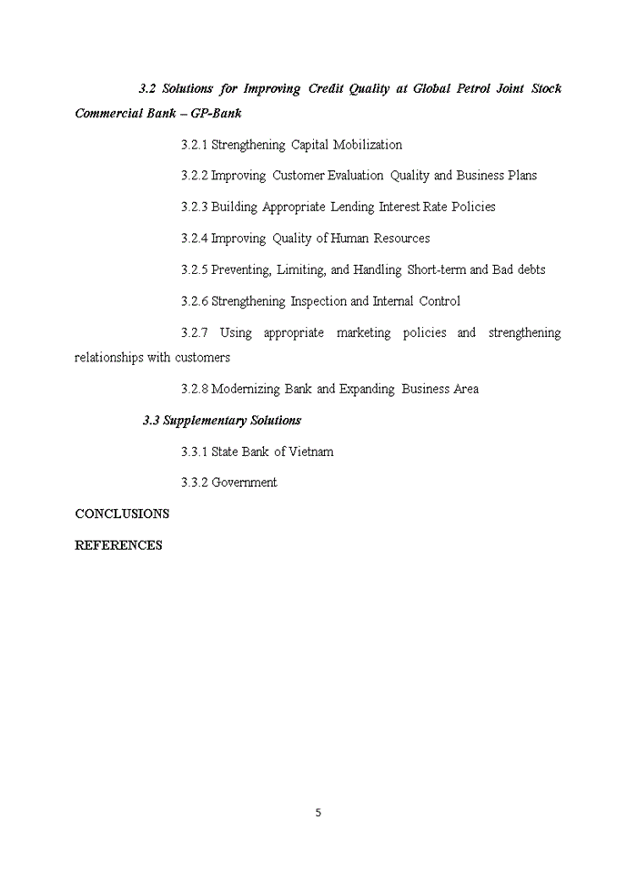 image for page Improving Credit Quality of Global Joint Stock Commercial Bank